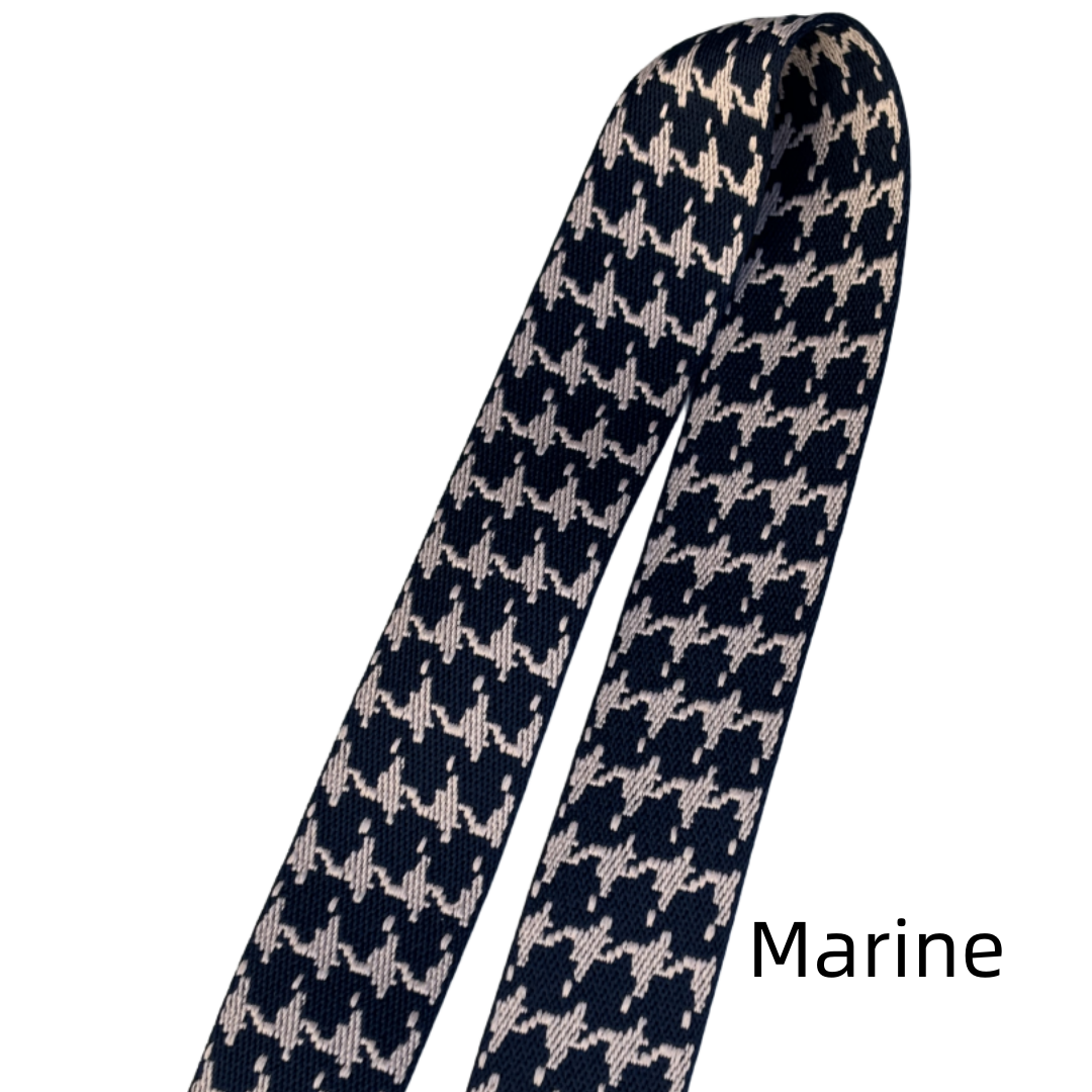 Bandoulières réglable pour sac - jacquard double fac pied de poule - 38mm