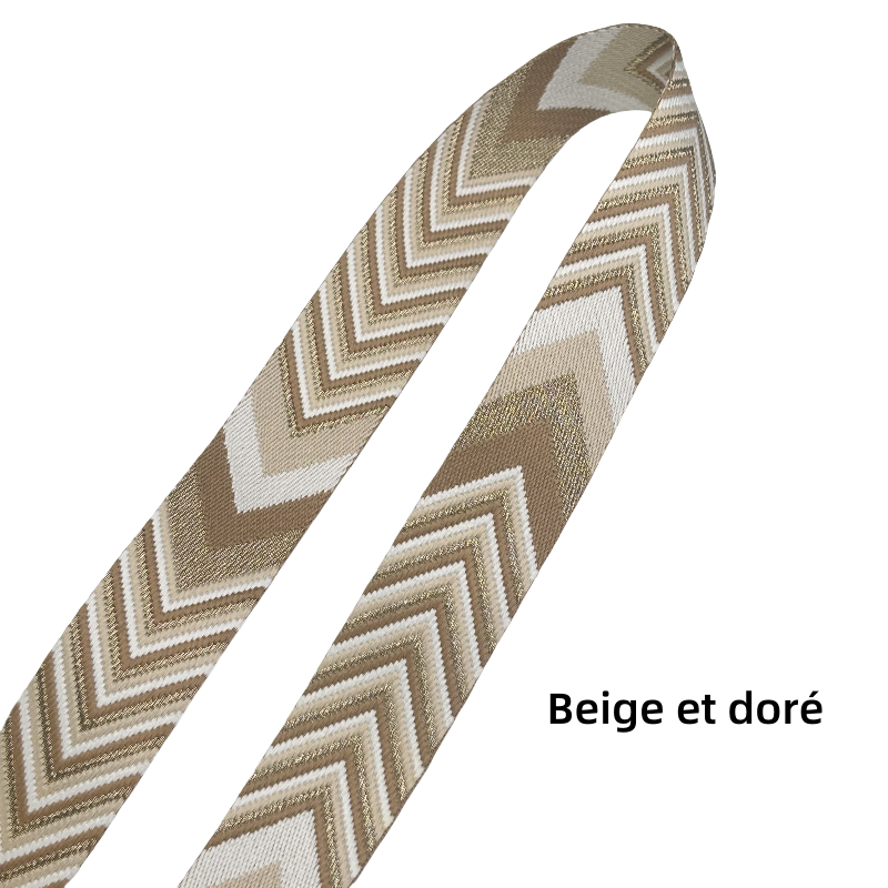 Sangles jacquard à motif de flèches - Épaisseur 2 mm - 38mm