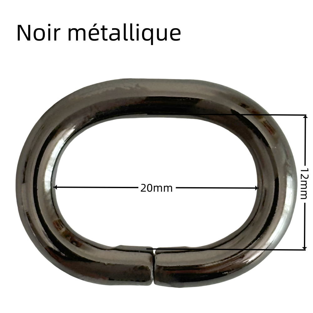Anneaux ovale en métal - 20mm
