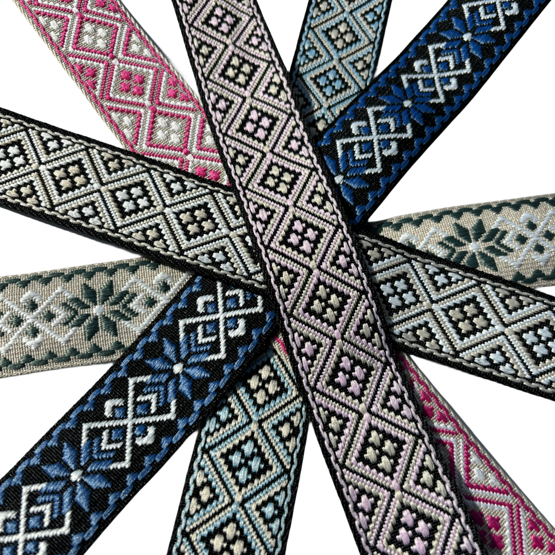 Sangles jacquard coloré - Épaisseur 2mm - 38mm