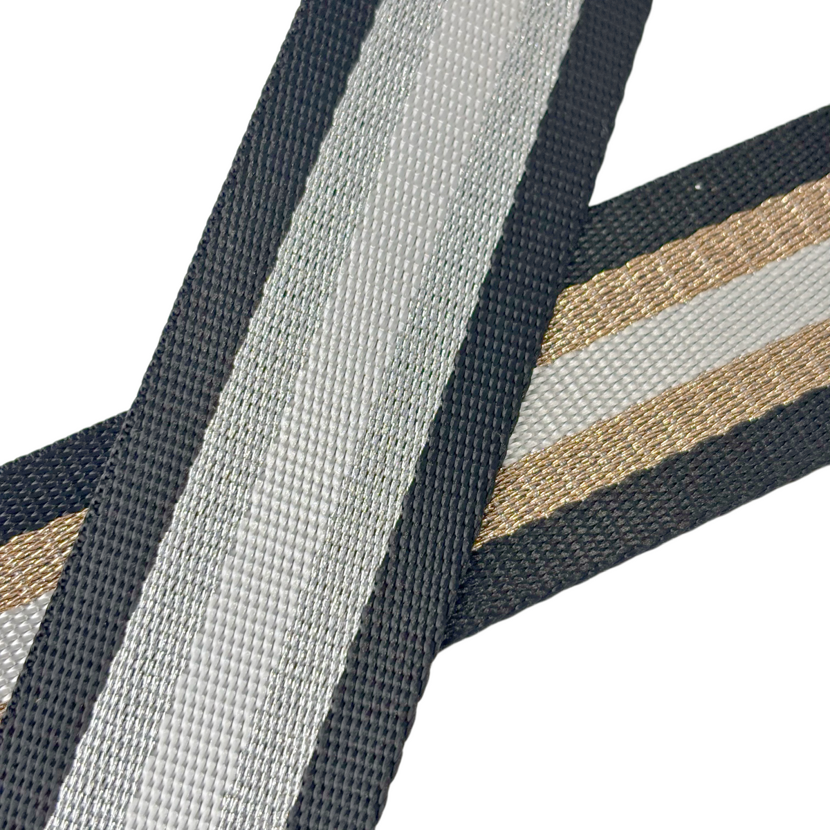 Sangles Rayée Brillante - Épaisseur 1,3mm - 32mm / 38mm