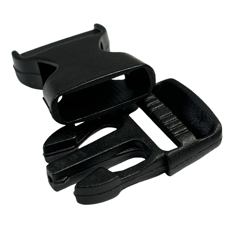 Set de Boucle clip et boucles d'échelle en plastique noir - 15mm
