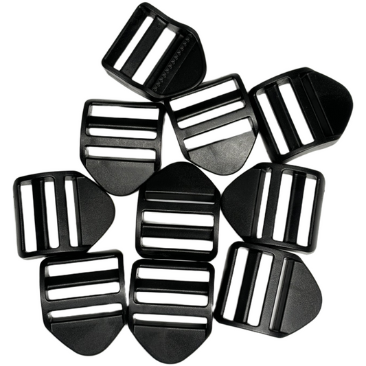 Boucles de serrage en plastique noir - 38mm