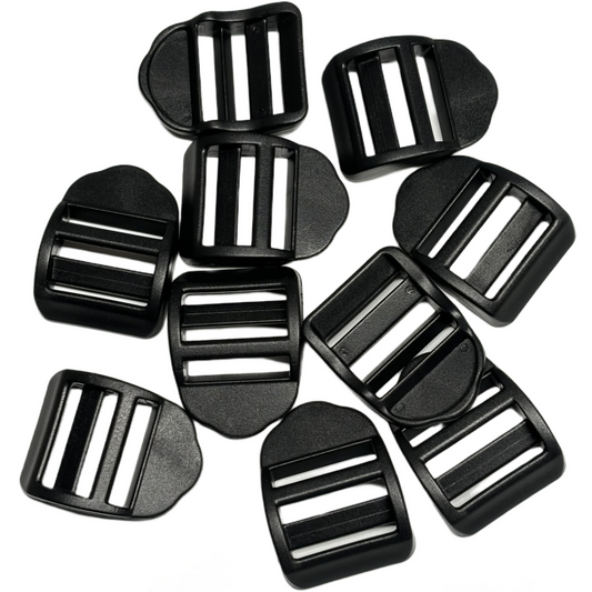 Boucles de serrage en plastique noir - 25mm
