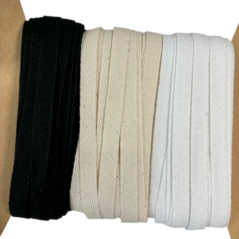 Rubans en Sergé Biais coton à chevrons- 10mm de largeur