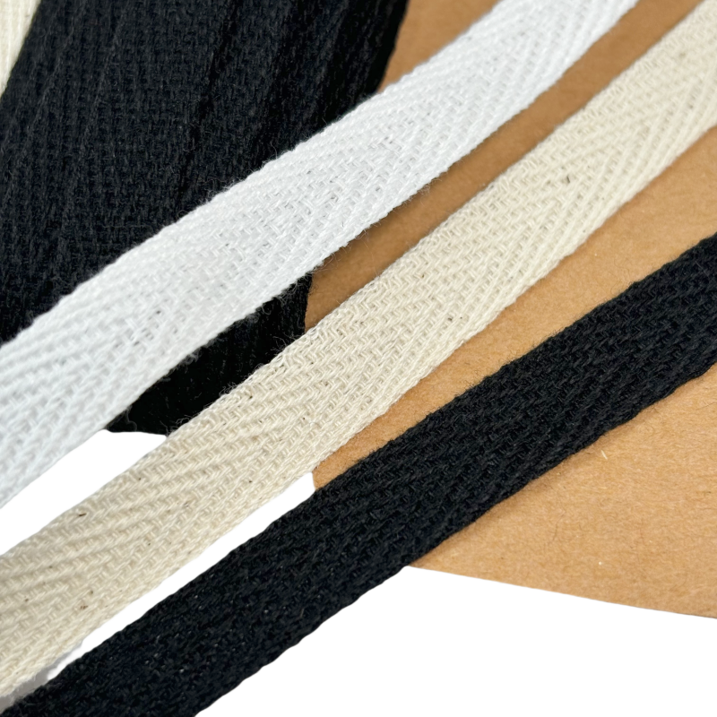 Rubans en Sergé Biais coton à chevrons- 10mm de largeur