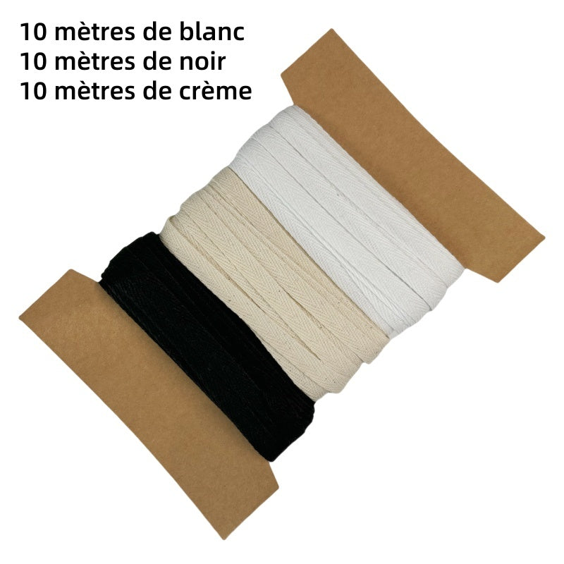 Rubans en Sergé Biais coton à chevrons- 10mm de largeur