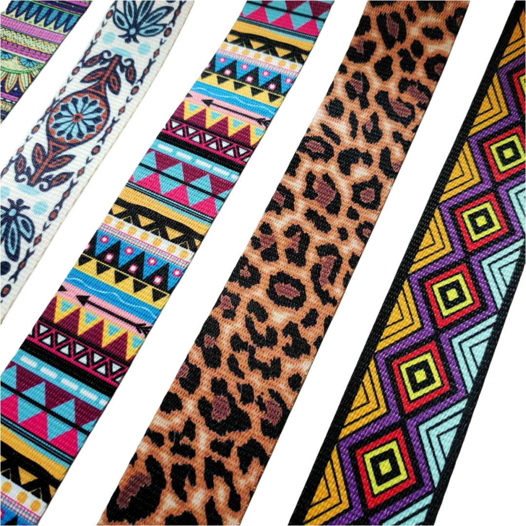 Sangles à motifs en 38mm - Multicolore - Épaisseur 1mm