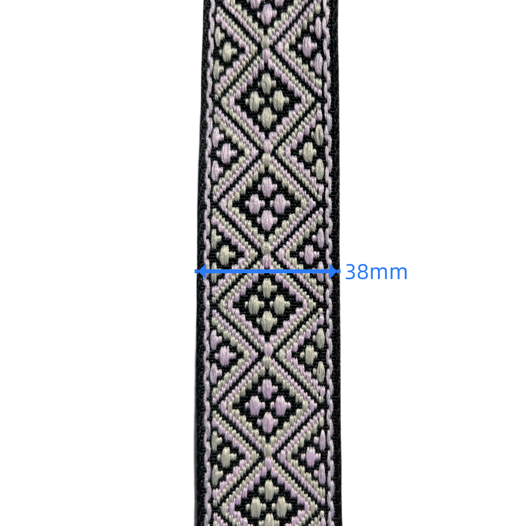 Sangles jacquard coloré - Épaisseur 2mm - 38mm