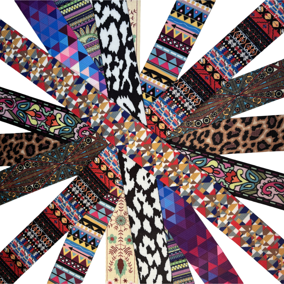Sangles à motifs en 38mm - Multicolore - Épaisseur 1mm