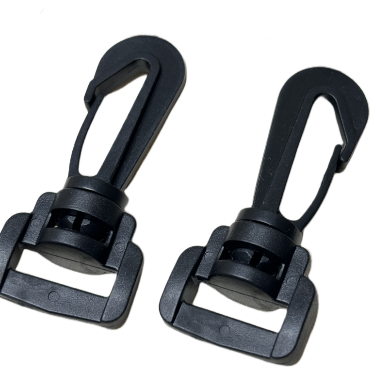 Mousquetons en plastique noir - 15mm / 20mm / 25mm / 32mm / 38mm / 50mm