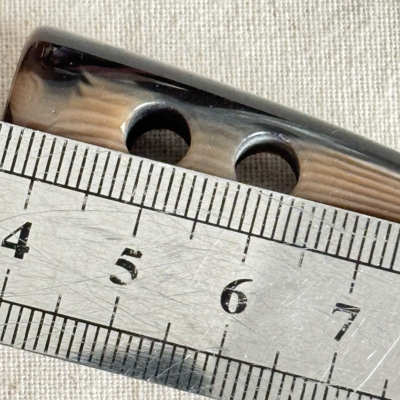 Boutons à Bascule en Corne de bœuf en résine avec 2 Trous - 1 pièce