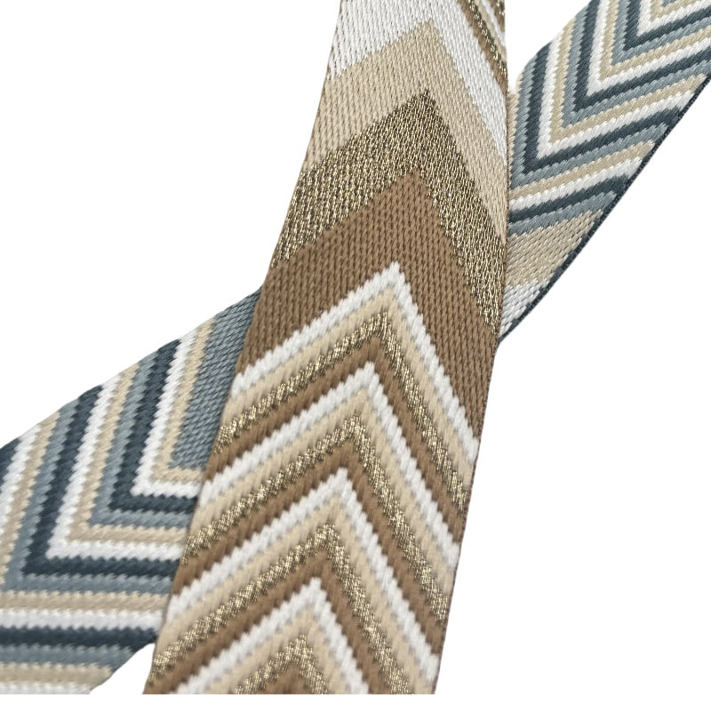 Sangles jacquard à motif de flèches - Épaisseur 2 mm - 38mm