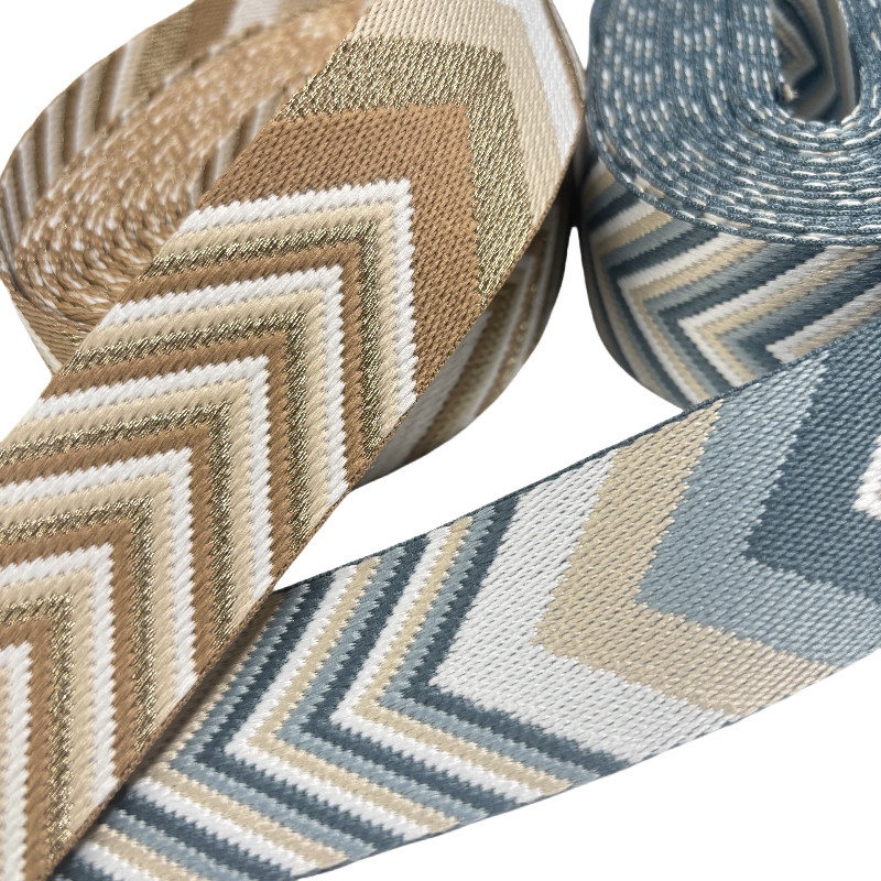 Sangles jacquard à motif de flèches - Épaisseur 2 mm - 38mm