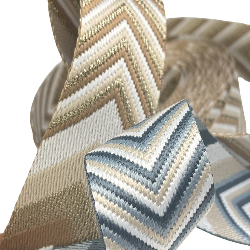 Sangles jacquard à motif de flèches - Épaisseur 2 mm - 38mm