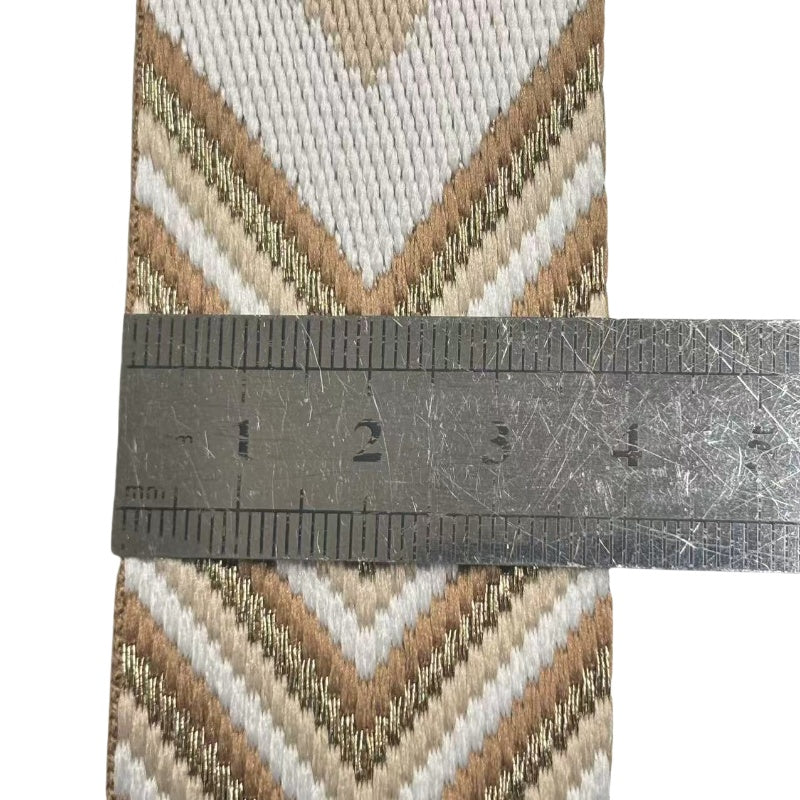 Sangles jacquard à motif de flèches - Épaisseur 2 mm - 38mm