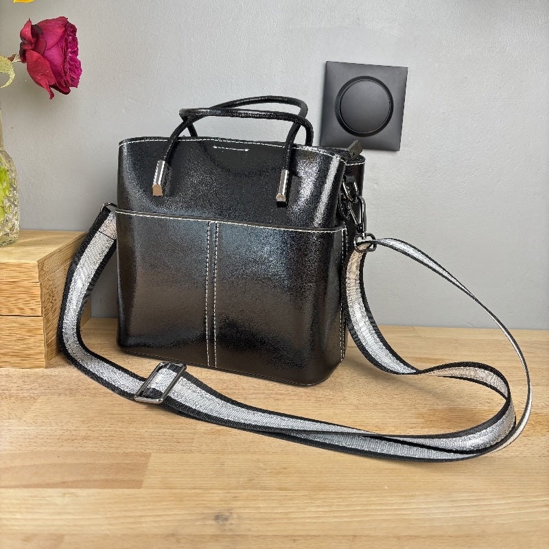 Bandoulières Réglable pour sac - Rayée Brillante - 32mm