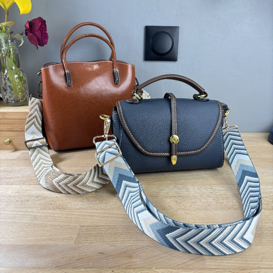 Bandoulières réglable pour sac - jacquard à motif de flèches - 38mm