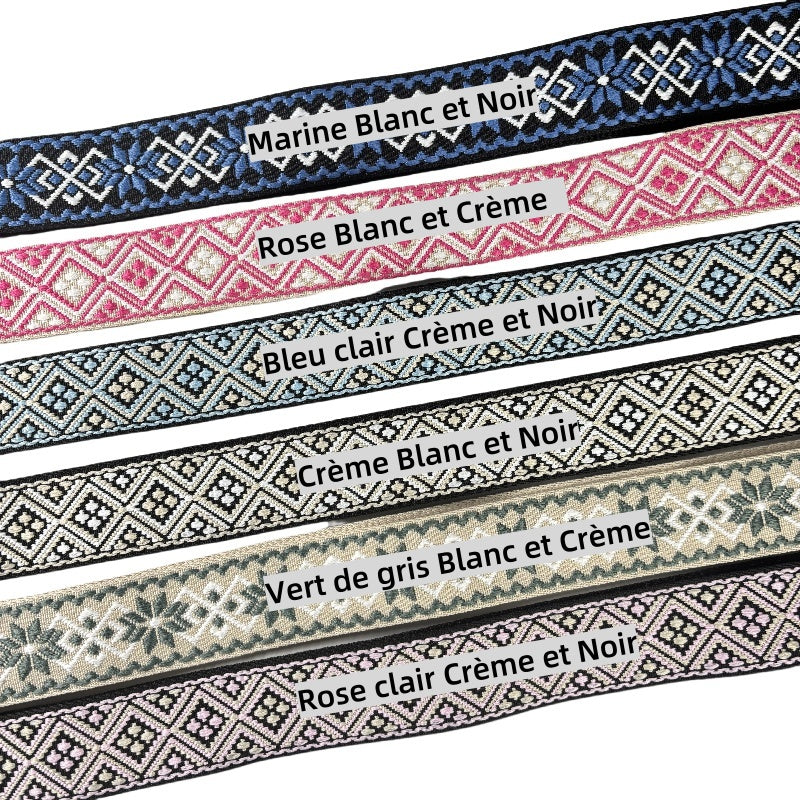 Bandoulières réglable pour sac - jacquard - 38mm