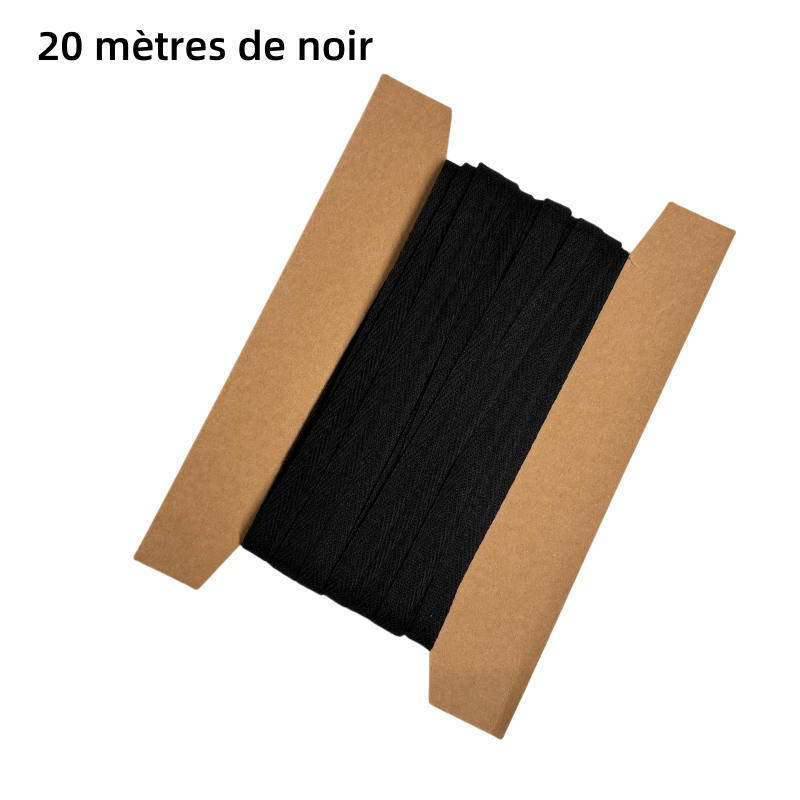 Rubans en Sergé Biais coton à chevrons- 10mm de largeur