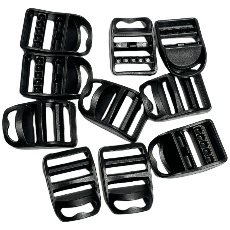 Boucles de serrage en plastique noir - 20mm