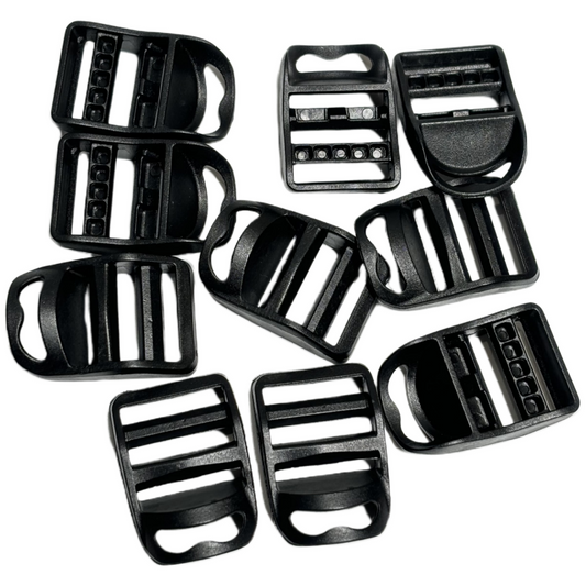 Boucles de serrage en plastique noir - 20mm