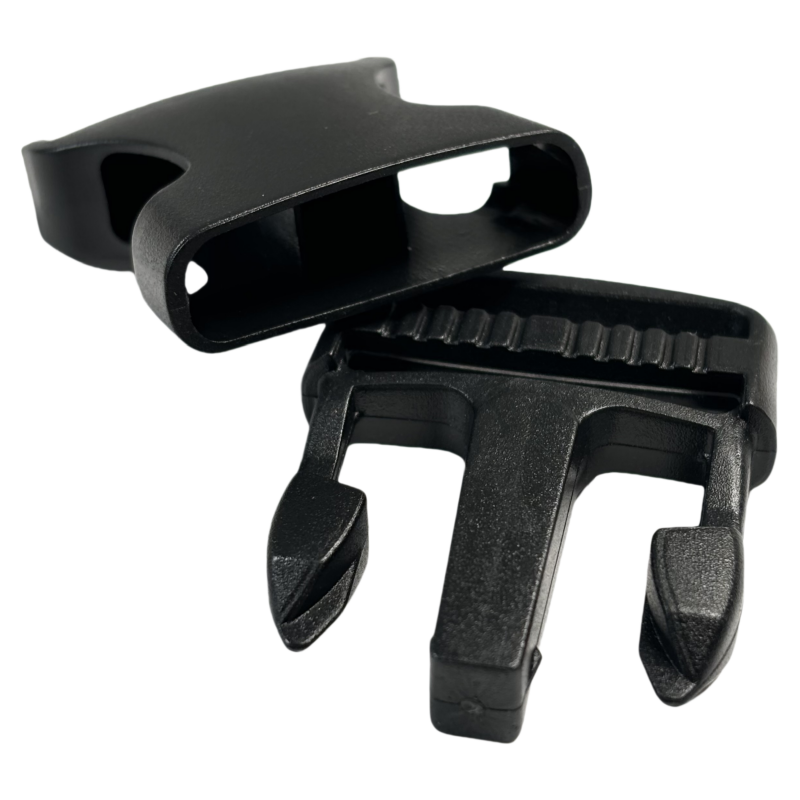 Set de Boucle clip et boucle d'échelle en plastique noir - 32mm