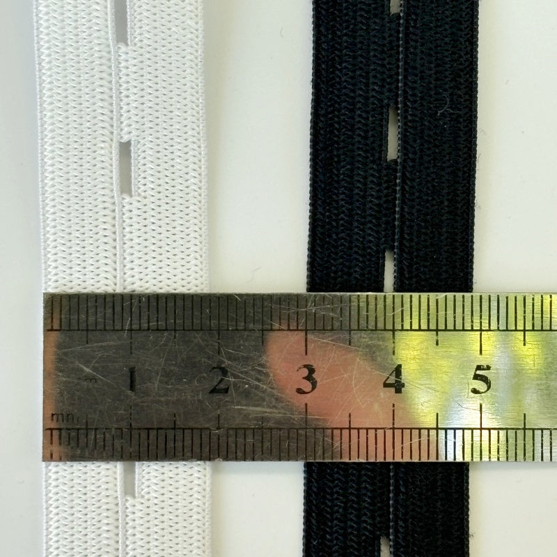 20mm de largeur - 10 mètres de Bobine élastiques réglables à boutonnière avec 40 boutons en résine