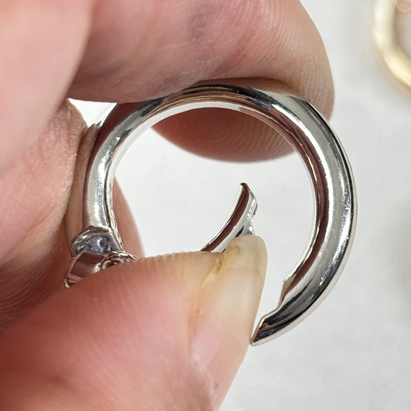 Boucles mousqueton Rond à Ressort en Alliage de Zinc - 16mm