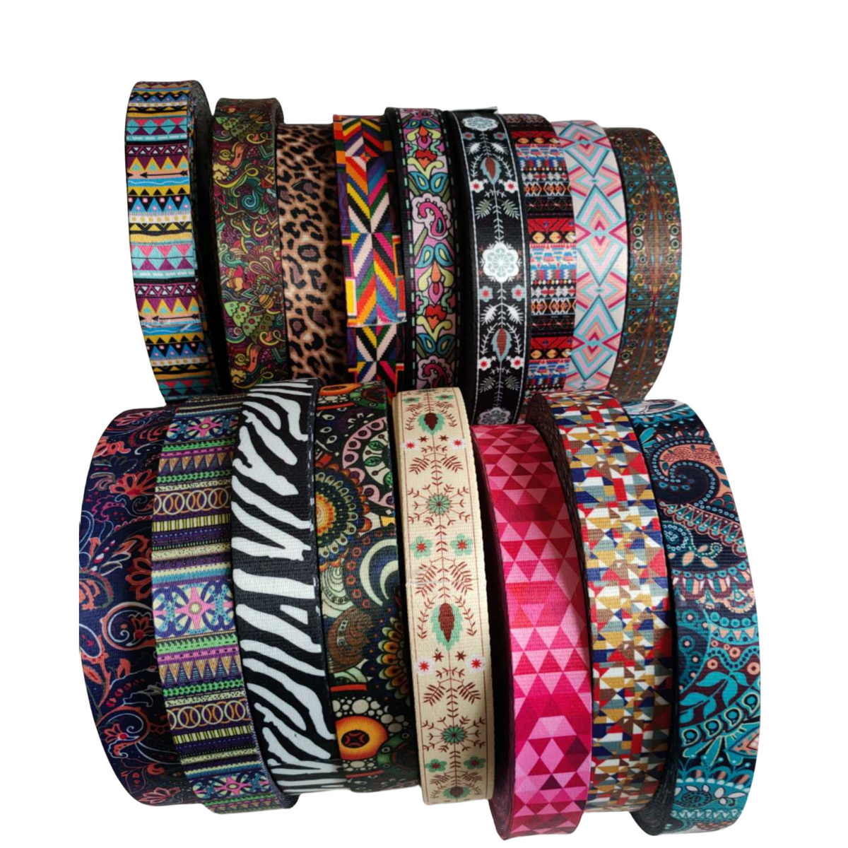 Sangles à motifs en 38mm - Multicolore - Épaisseur 1mm