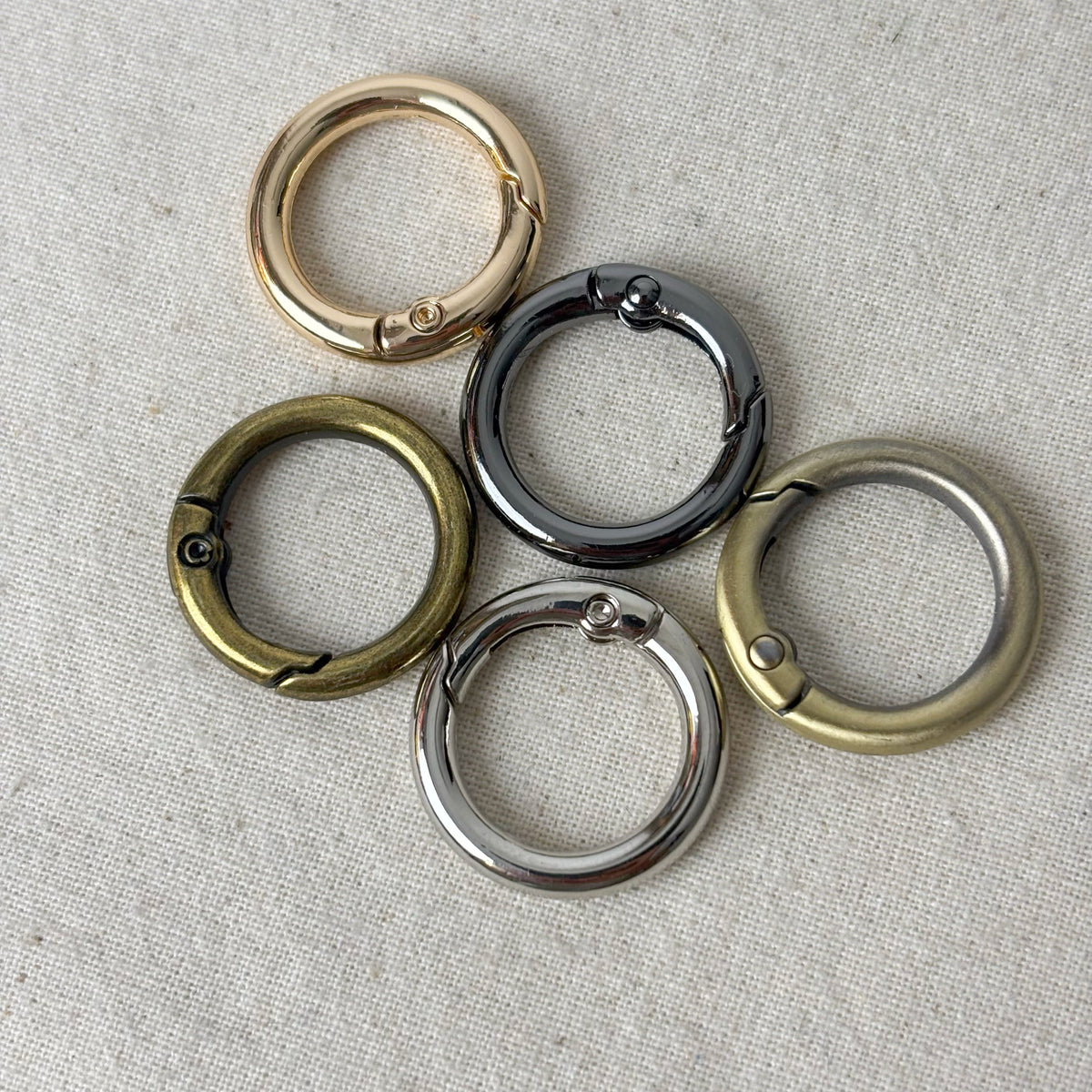 Boucles mousqueton Rond à Ressort en Alliage de Zinc - 16mm