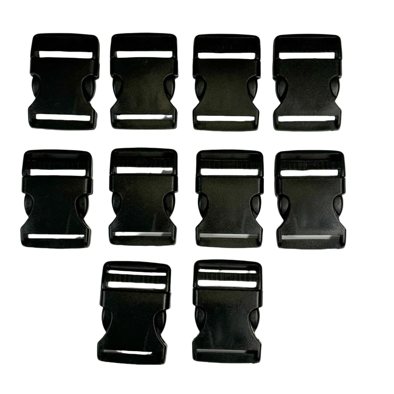 Boucles clip en plastique noir - 38mm