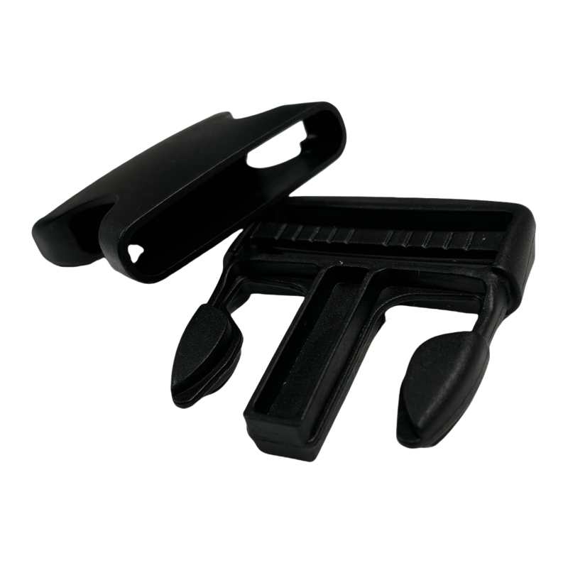 Set de Boucle clip et boucle d'échelle en plastique noir - 50mm