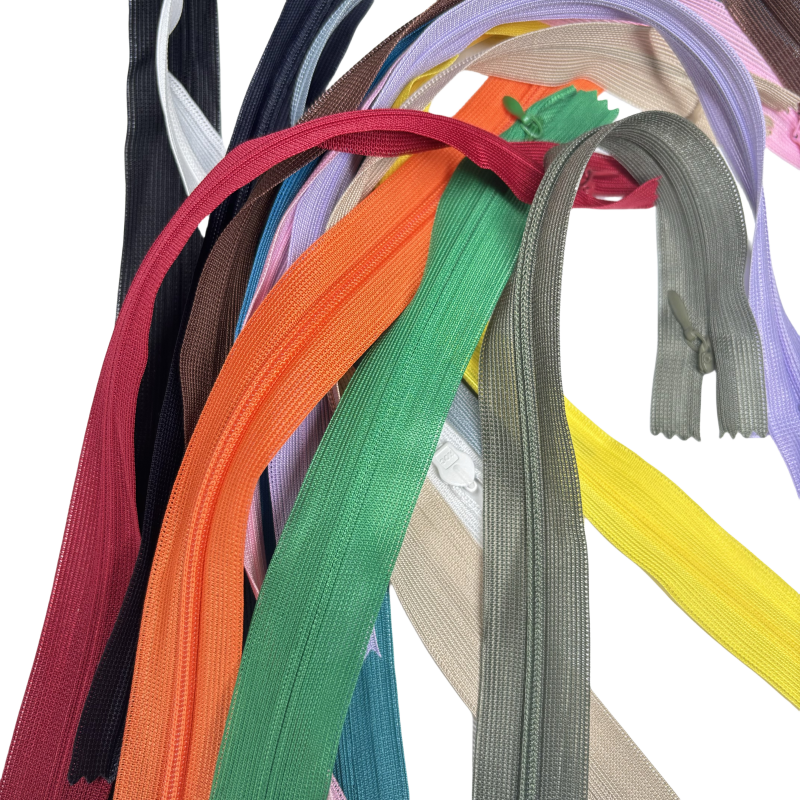 Fermetures éclair invisible fermée colorée zip en nylon pour couture - N°3 - 30cm