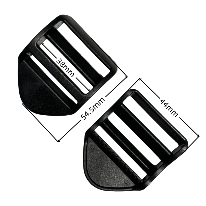 Boucles de serrage en plastique noir - 38mm