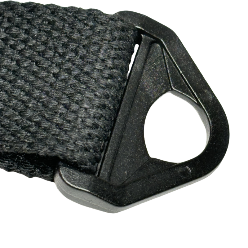 Anneaux demi-rond avec barre en plastique noir - 32mm