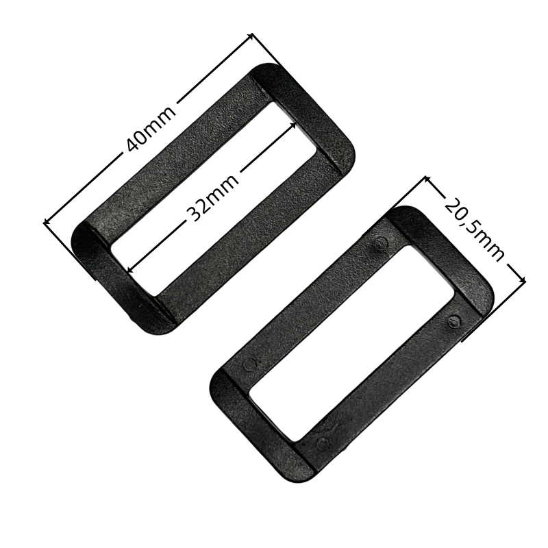 Boucles rectangulaire en plastique pour sangle - 32mm
