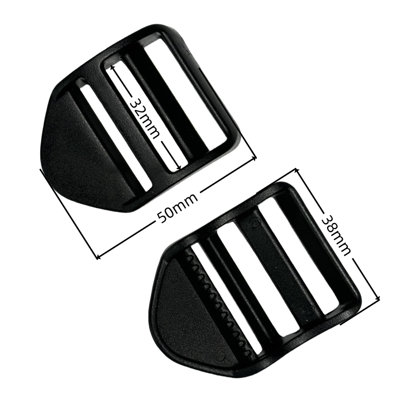Boucles de serrage en plastique noir - 32mm