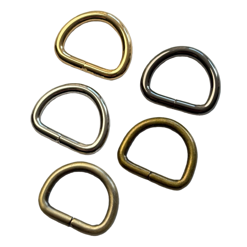 Anneaux demi-lune en métal - 15×12mm
