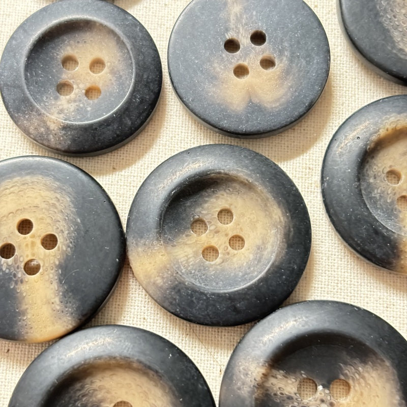 Boutons rond marron en résine 25mm/28mm/30mm - 1 pièce
