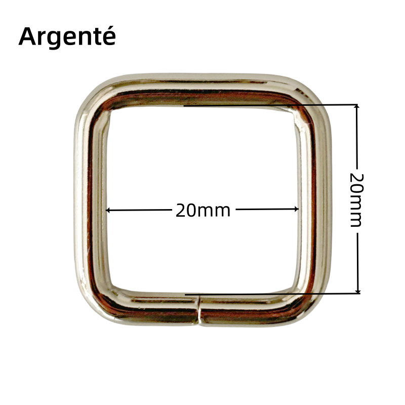 Anneaux rectangulaire en métal - 20×20mm