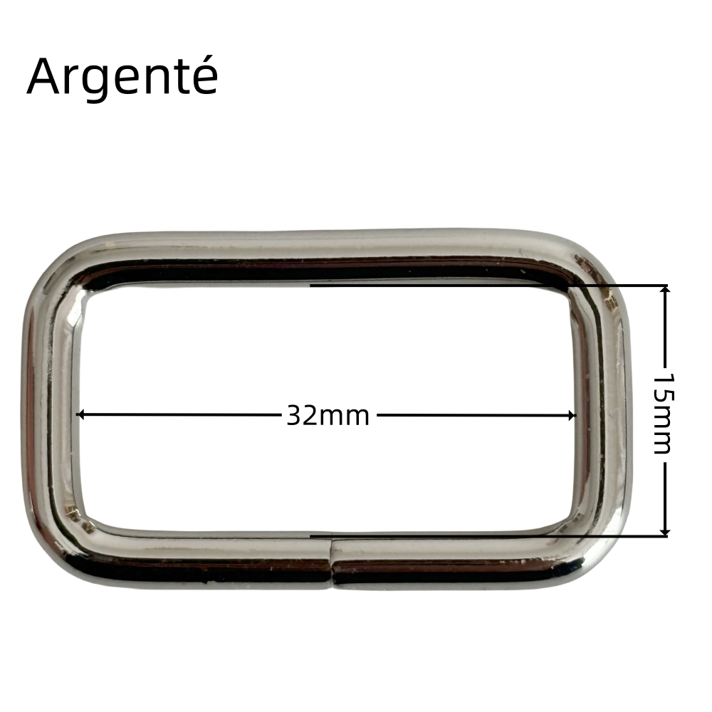 Anneaux rectangulaire en métal - 32mm