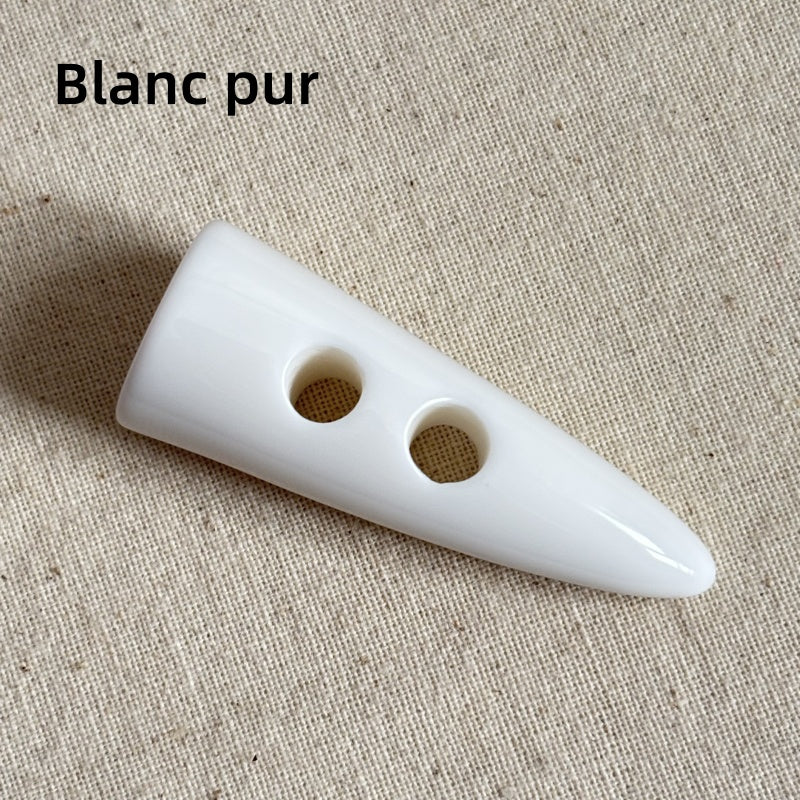 Boutons à Bascule en Corne de bœuf en résine avec 2 Trous - 1 pièce