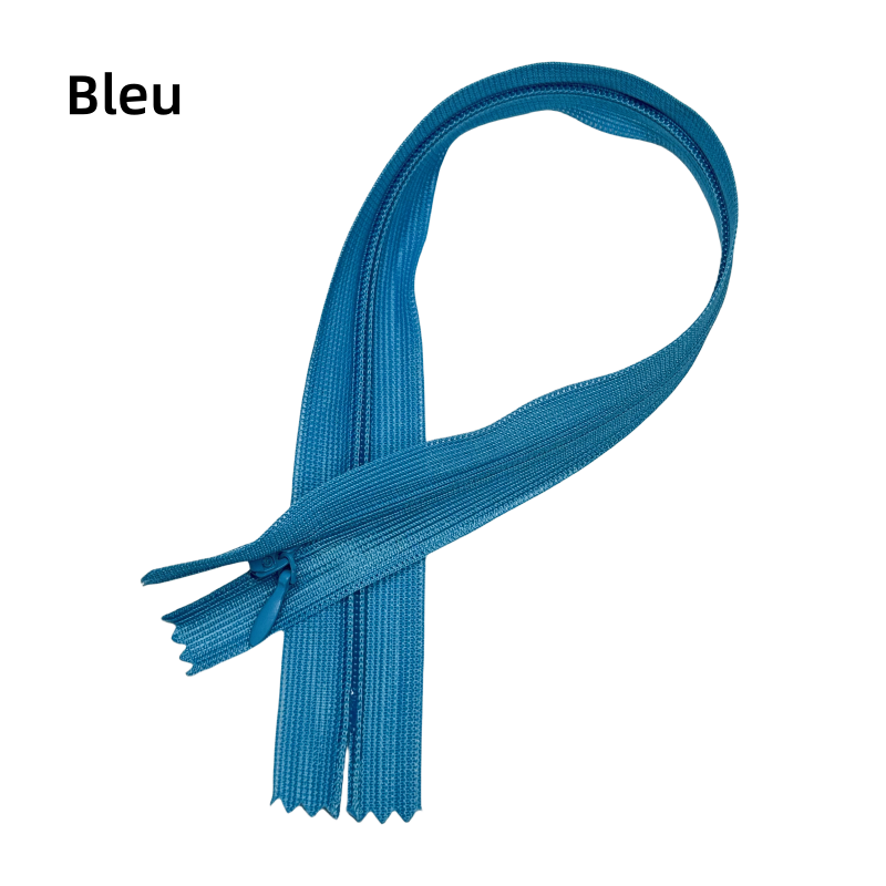 Fermetures éclair invisible fermée colorée zip en nylon pour couture - N°3 - 30cm