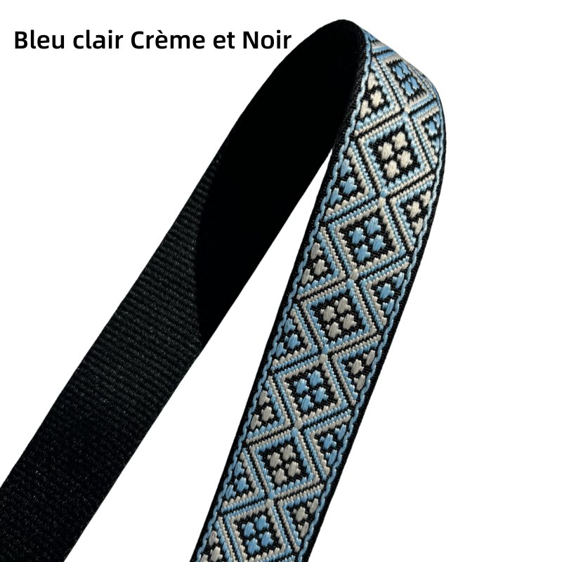 Sangles jacquard coloré - Épaisseur 2mm - 38mm