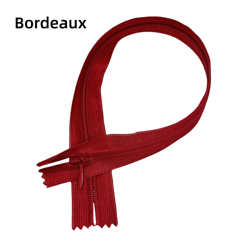 Fermetures éclair invisible fermée colorée zip en nylon pour couture - N°3 - 30cm