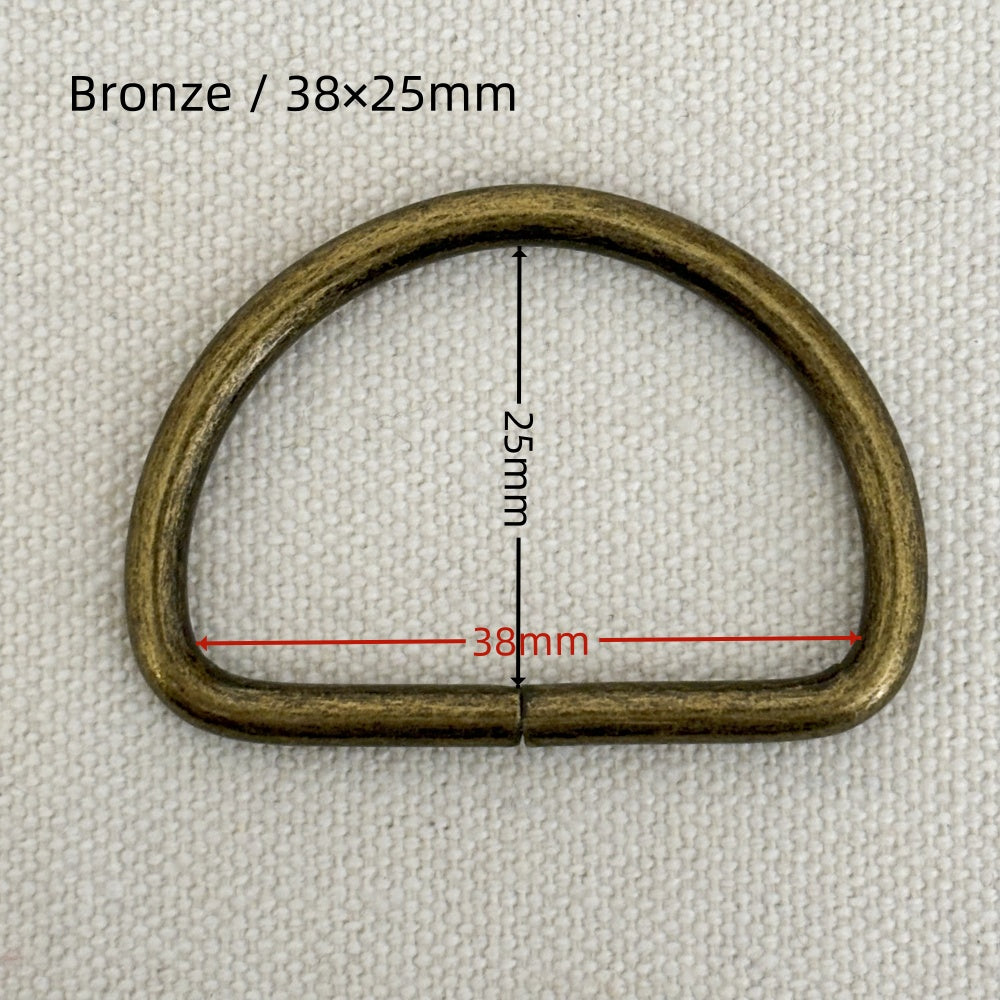 Anneaux demi-lune en métal - 38x20mm