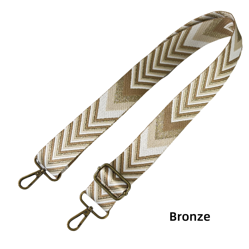 Bandoulières réglable pour sac - jacquard à motif de flèches - 38mm
