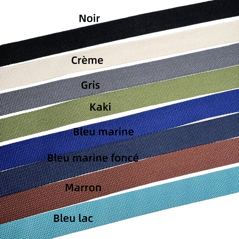 Bandoulières réglable pour sac - en coton polyester de couleur unie - 25mm