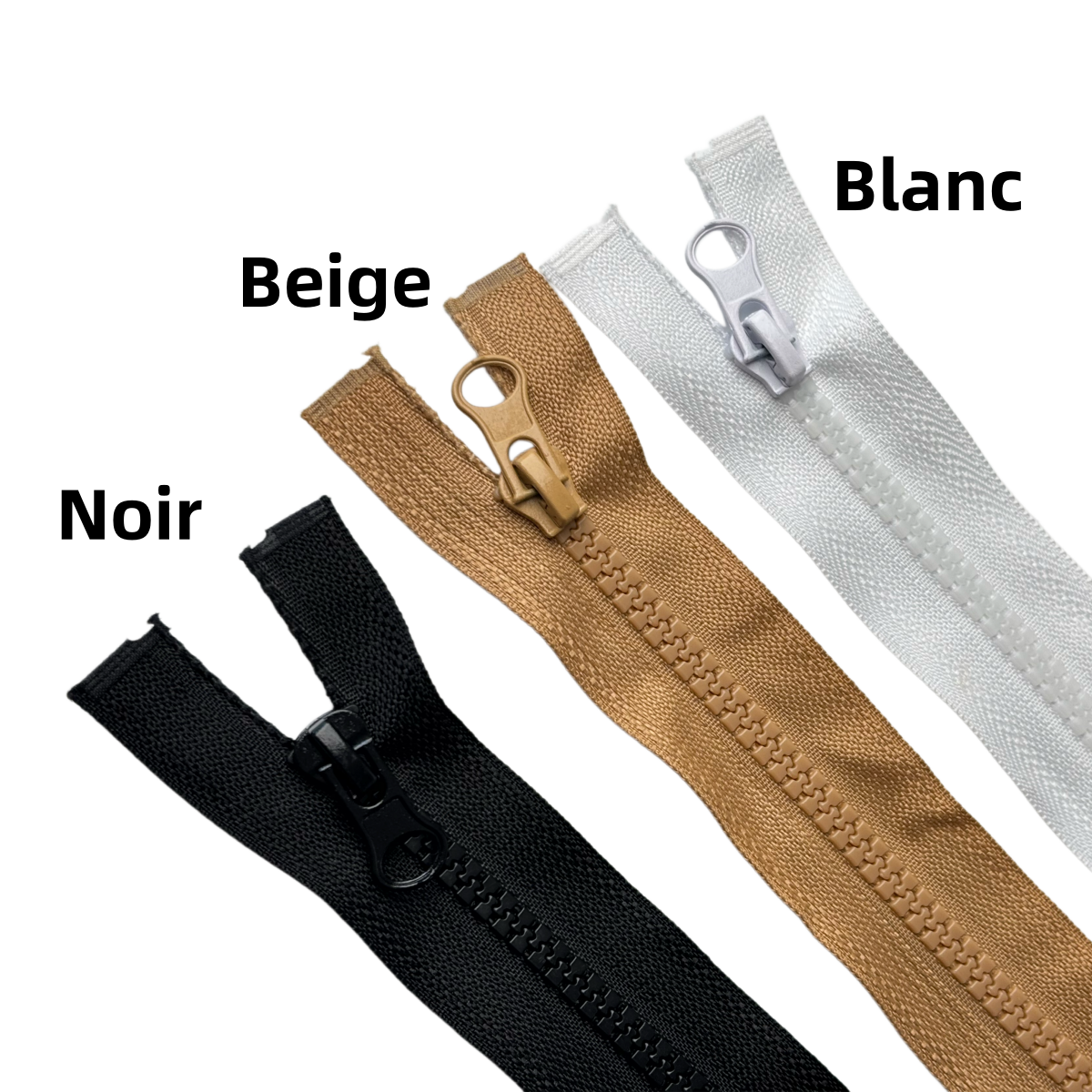 Fermetures éclair en résine Séparable zip de 70cm de longueur - N°5